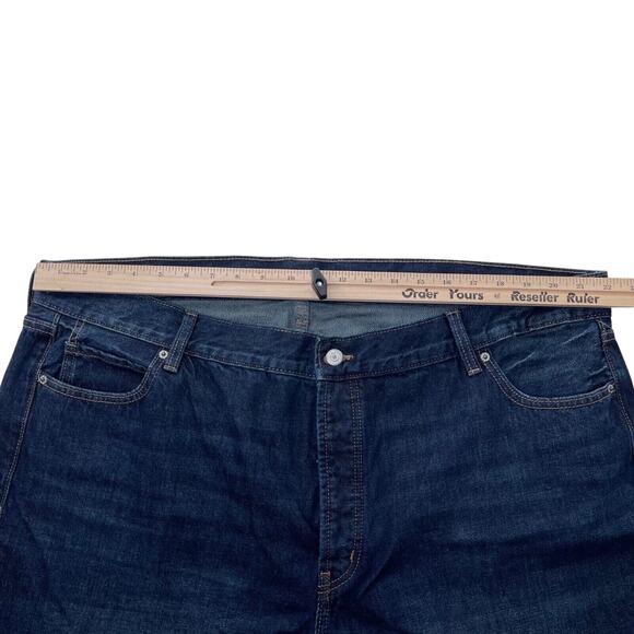 Old Navy Capri Jeans Plus 22 Secret Slim Dark Wash Button Fly High Rise Slouchy - Picture 6 of 12